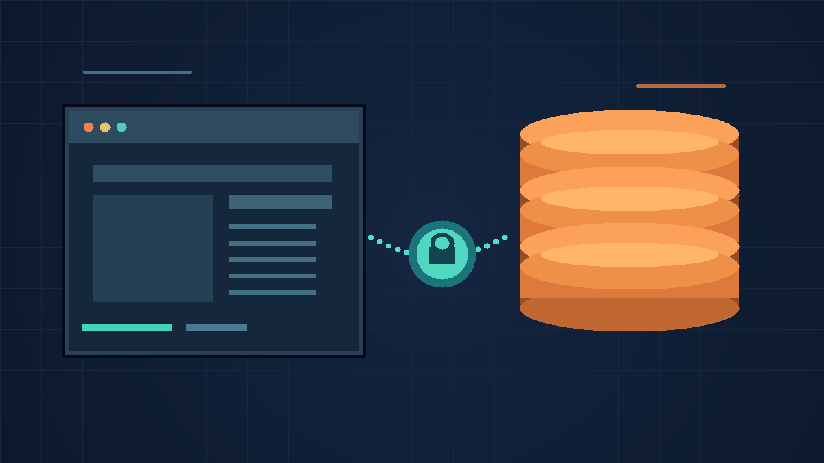 Illustration of a web application connecting to cloud object storage using temporary credentials