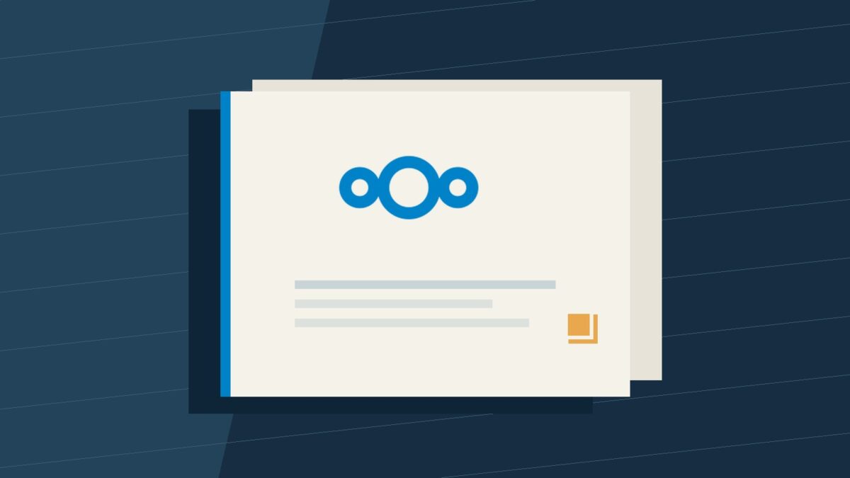 Nextcloud symbol on an illustrated paper document, representing the optional built-in Collabora document-server app